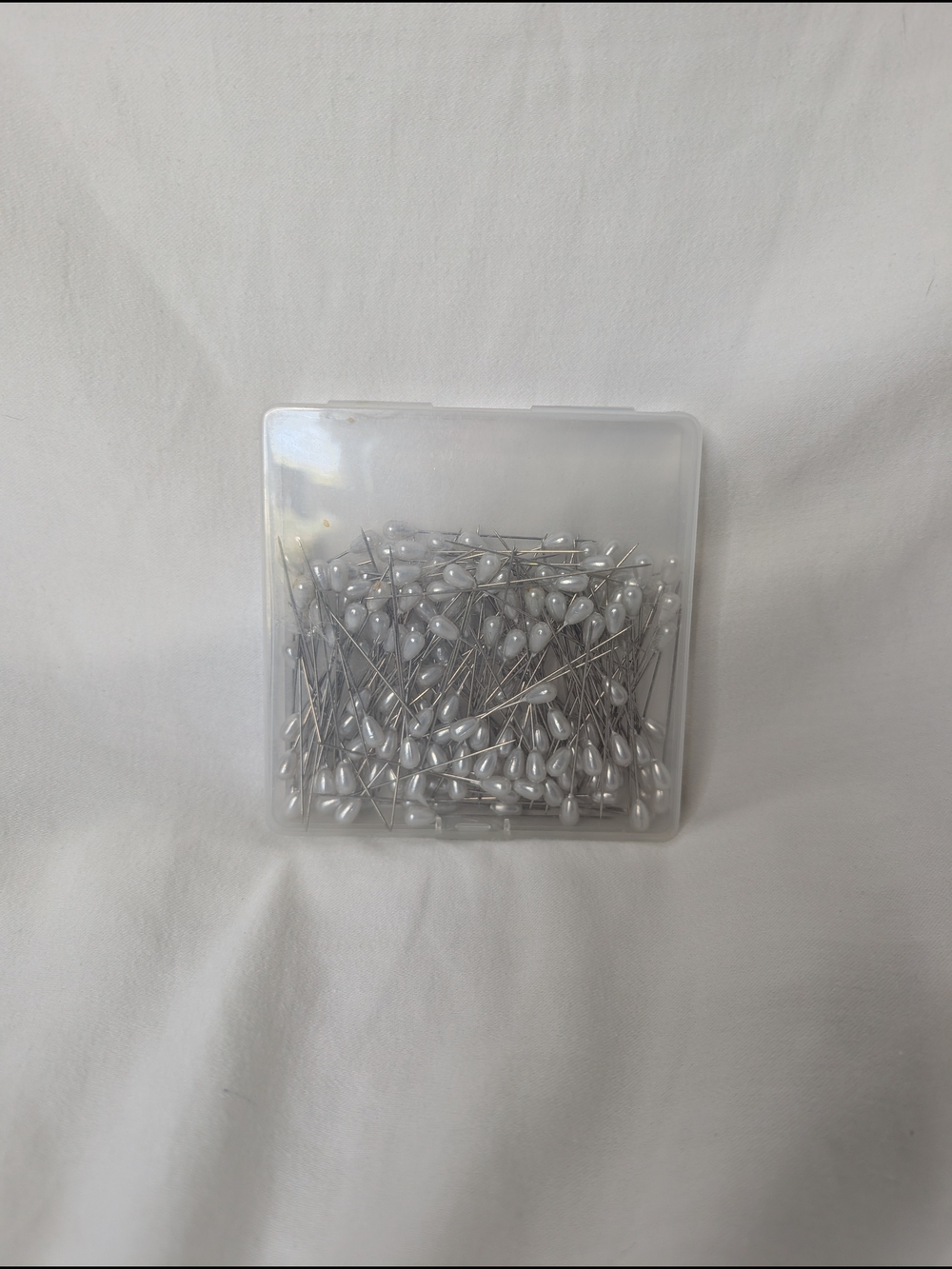 Pearl-Head Sewing Pins - White Stainless Steel Boxed Set